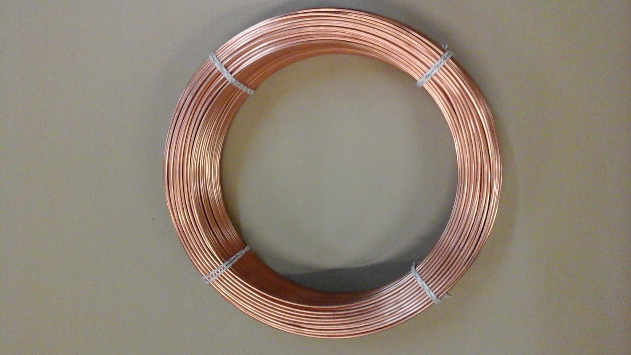 Kupferdraht blank-halbhart  8mm Gewicht 0.446kg/m