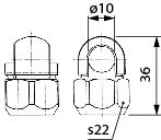Konzentrische Abzweigklemme Ø 10mm Messing vernickelt Art. Nr. 5004