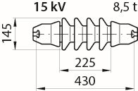 Langstab-Isolator LP 75/4/435 NF - 2252.2.Br.A
