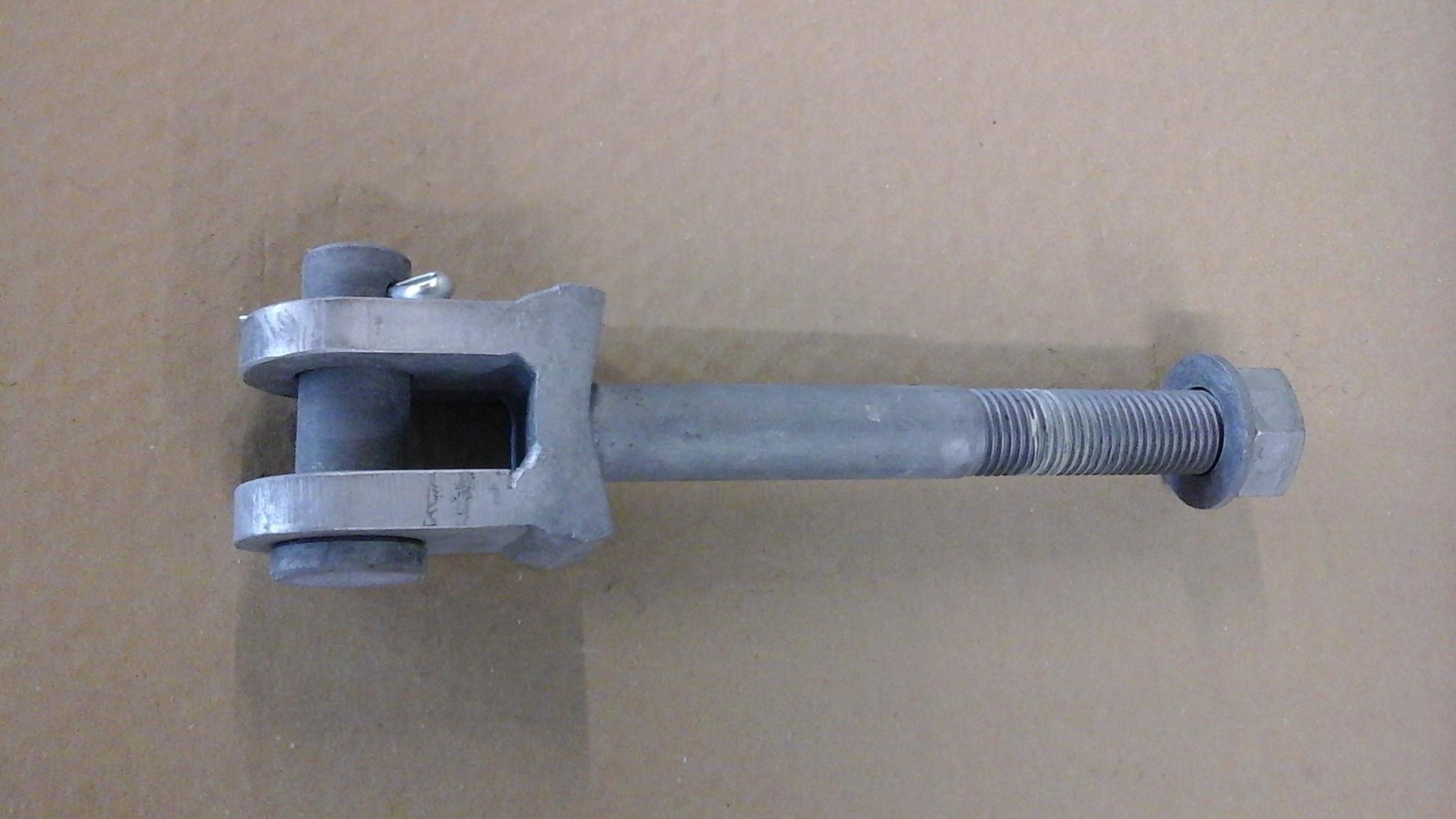 Mastverankerung gerade M27x400mm mit Mutter /ohne Platte für Anker an Hol
