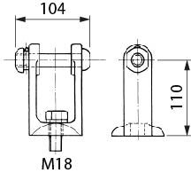 Gabelflansch zu Stützisolator GF 134-904-773
