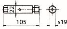 Verbindungsmuffe Eisen Ø 7.5mm/35mm² 