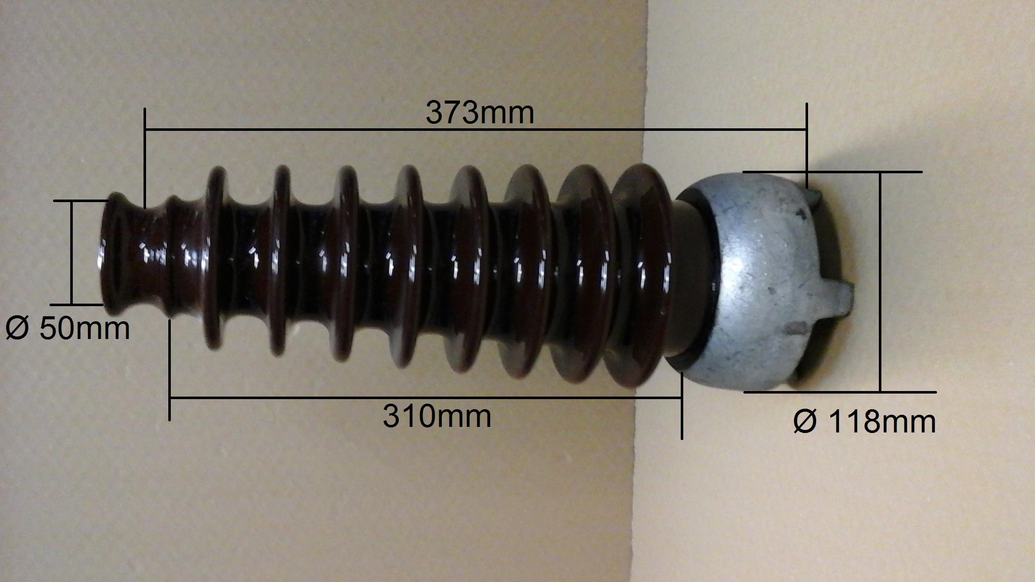 Stützisolator mit Kopfrille 50kV 